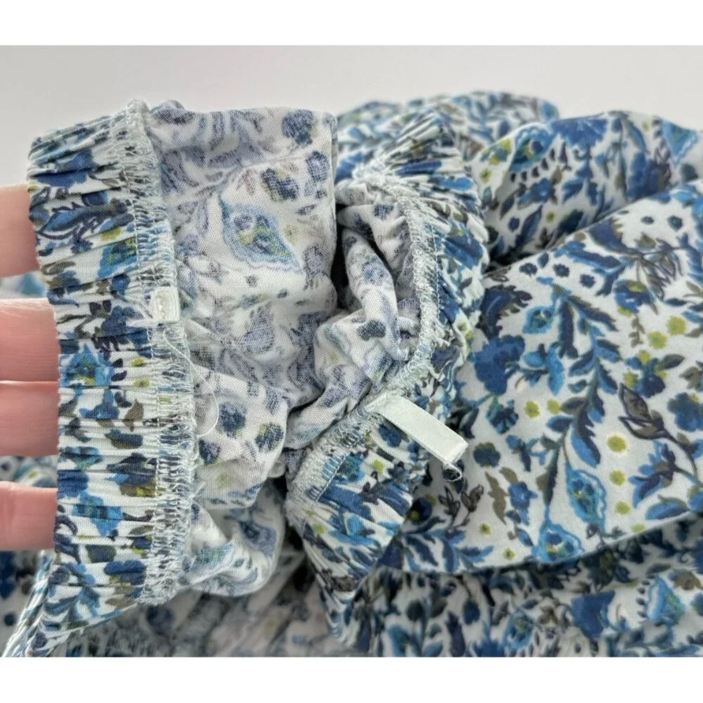 Wild Fable Off The Shoulder Floral Puff Sleeve Blue Mini Dress Sz S‎ Cottagecore - Picture 11 of 11